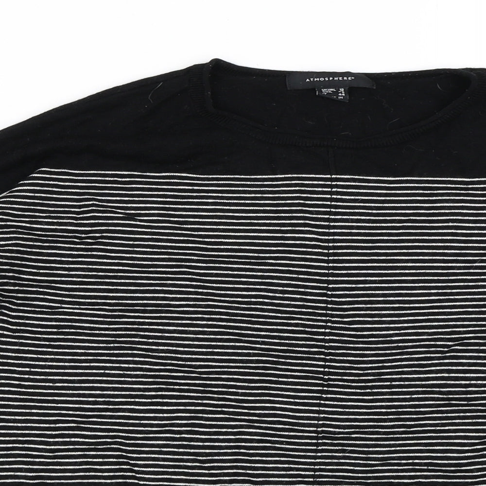 Primark Womens Black Striped  Pullover Jumper Size 12