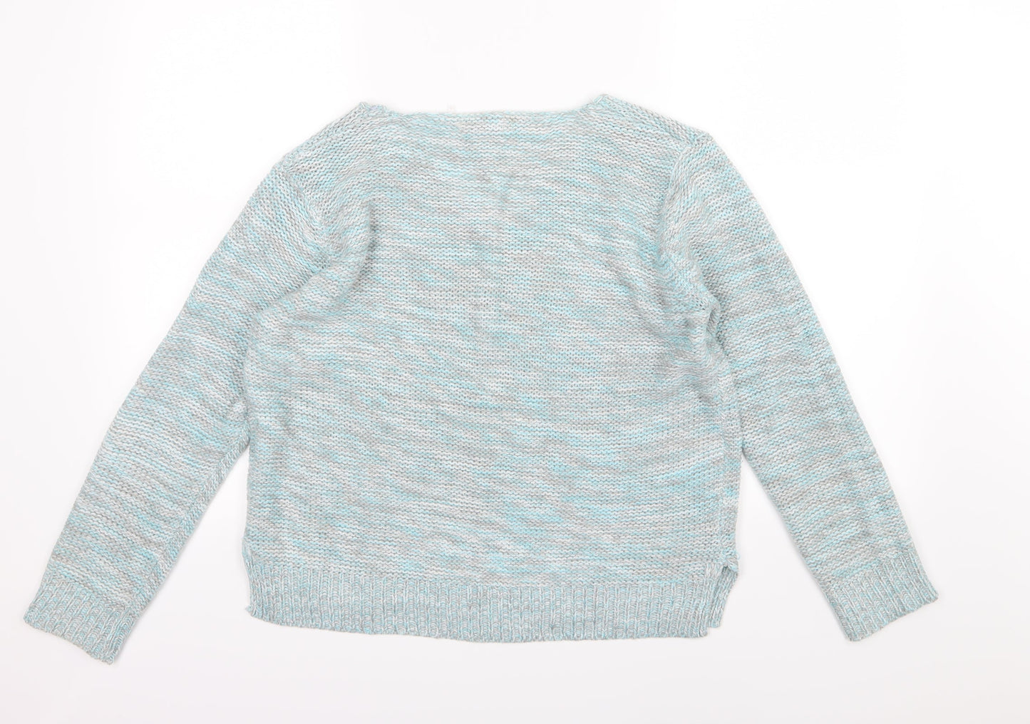 Papaya Womens Blue  Knit Pullover Jumper Size M