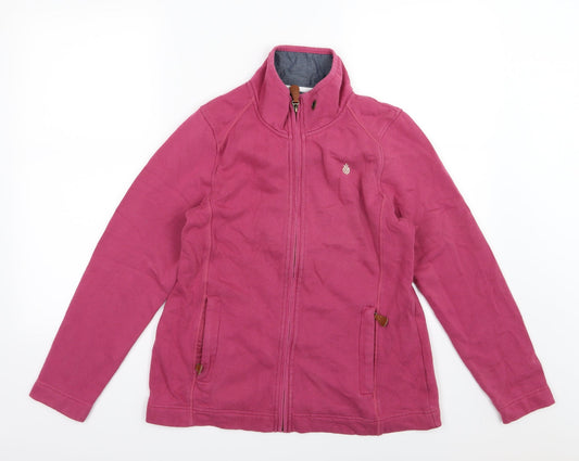 Tayberry Womens Pink  Jersey Full Zip Sweatshirt Size S