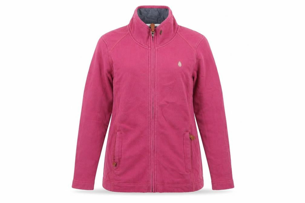 Tayberry Womens Pink  Jersey Full Zip Sweatshirt Size S