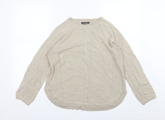 Bonmarché Womens Beige  Knit Pullover Jumper Size M