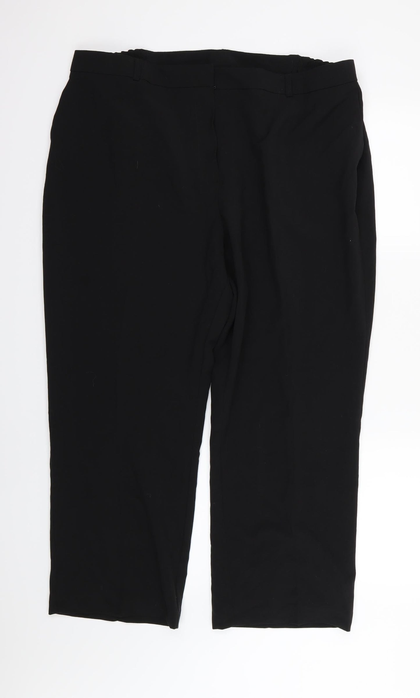 Essential Collection Womens Black  Rayon Trousers  Size 22 L27 in