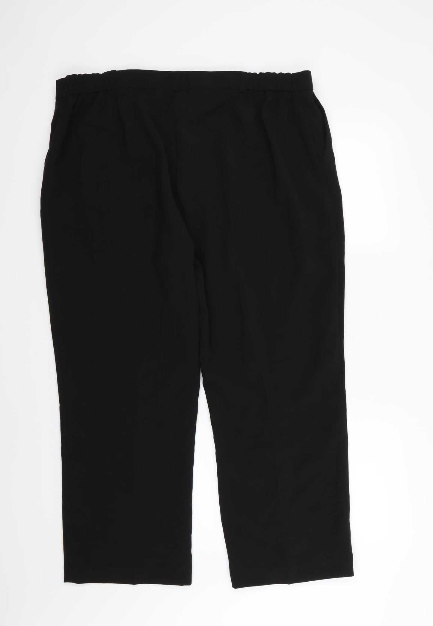 Essential Collection Womens Black  Rayon Trousers  Size 22 L27 in