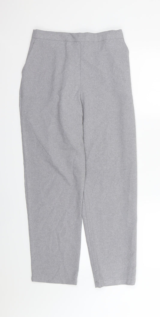 Emma Collection Womens Grey  Rayon Trousers  Size 14 L27 in