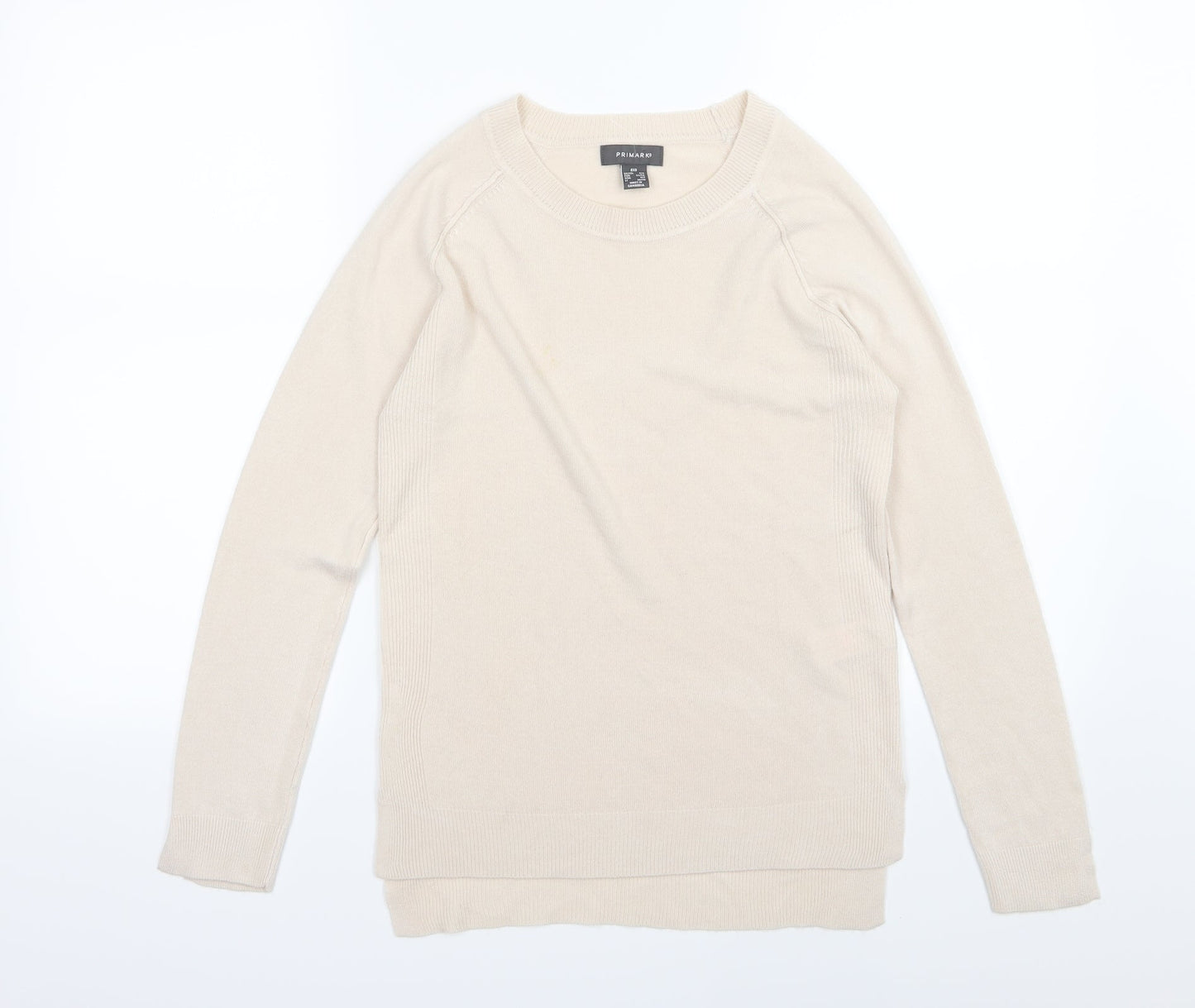 Primark Womens Beige  Knit Pullover Jumper Size 2XS