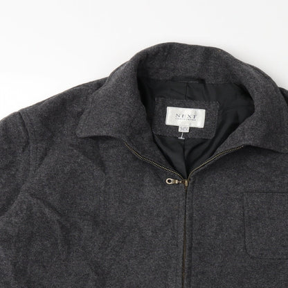 Close-up detail of Next women’s grey jacket coat, size M