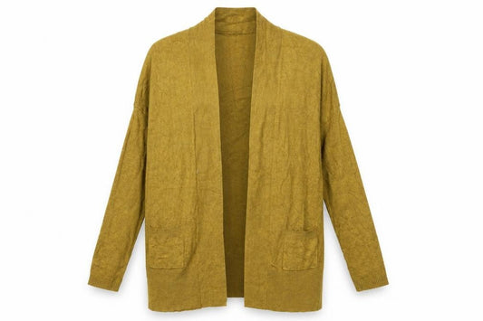 Atmosphere Womens Gold  Knit Cardigan Jumper Size 8