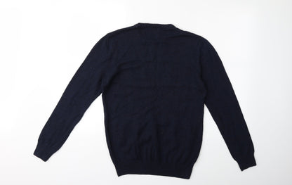 Back view of Easy men’s beige knit jumper, size S