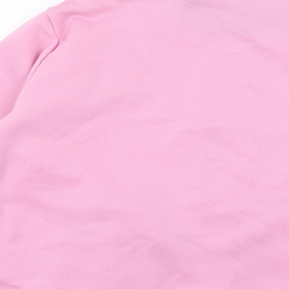 Anne De Lancay Womens Pink Floral Fleece Jacket  Size 14