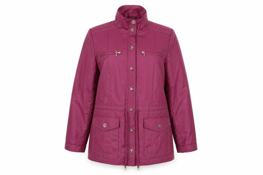 Front view of Classics women’s purple jacket, size UK 8