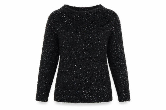 Front view of George women’s black knit jumper, size UK 14
