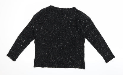 Back view of George women’s black knit jumper, size UK 14