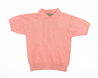Additional front view of Country Trader women’s pink knit jumper, size S