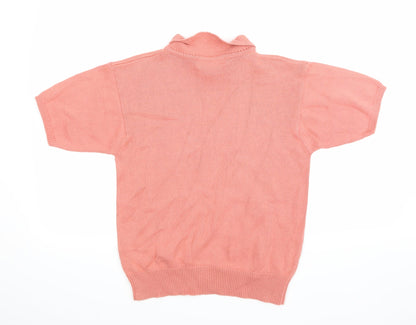 Back view of Country Trader women’s pink knit jumper, size S