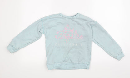 Additional front view of George girls’ blue pullover sweatshirt, size 8-9, years