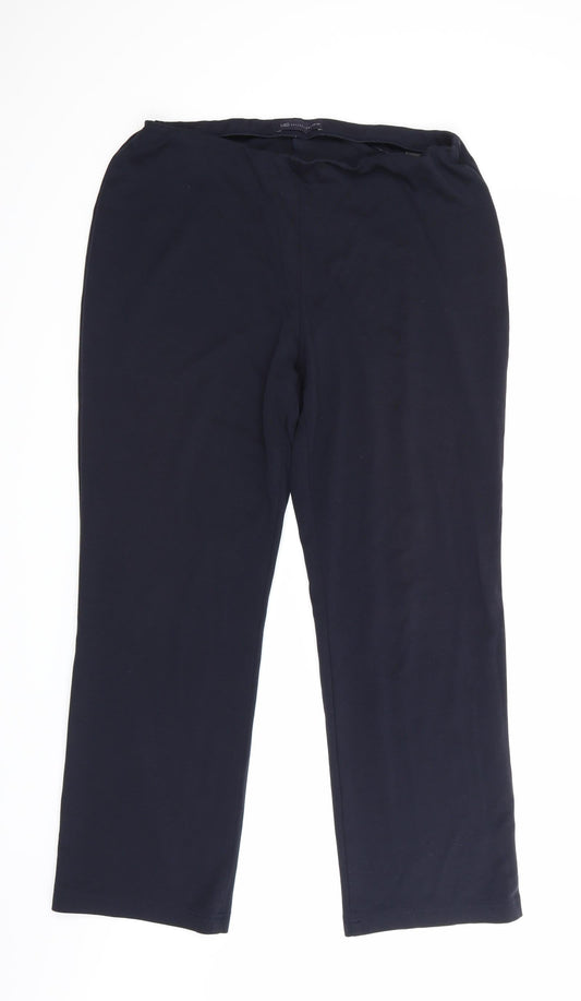 Marks and Spencer Womens Blue   Trousers  Size 14 L26 in