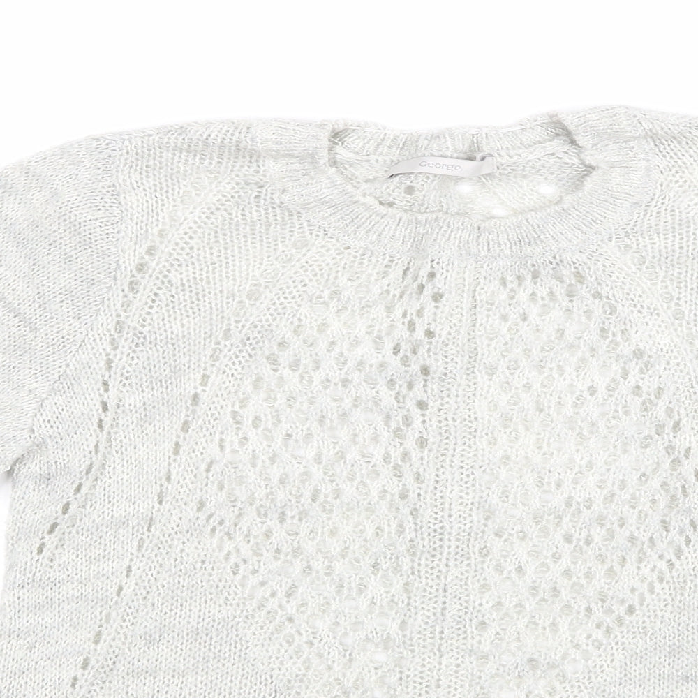 George Womens Grey  Knit Pullover Jumper Size 8