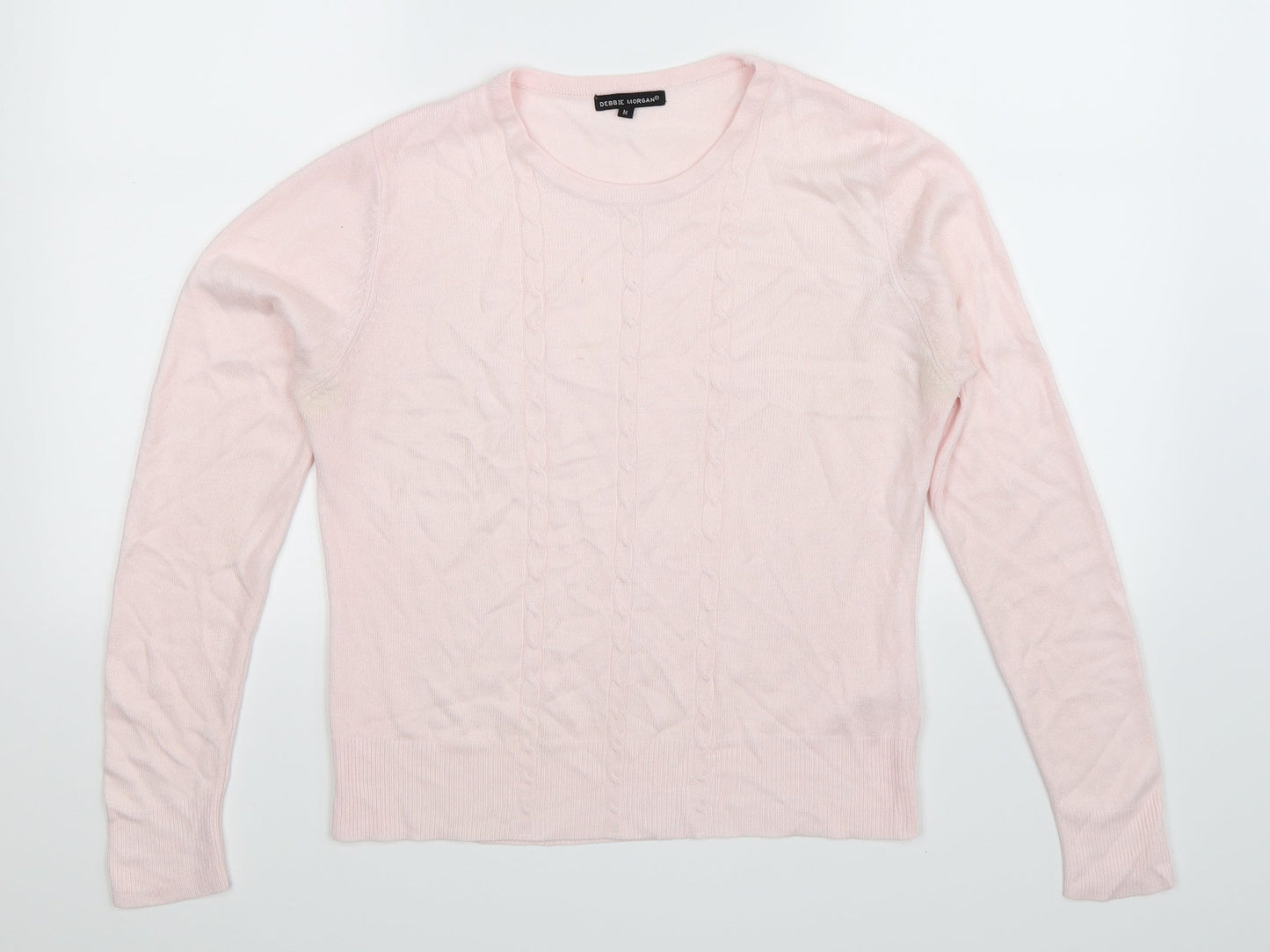 Debbie Morgan Womens Pink  Knit Pullover Jumper Size M