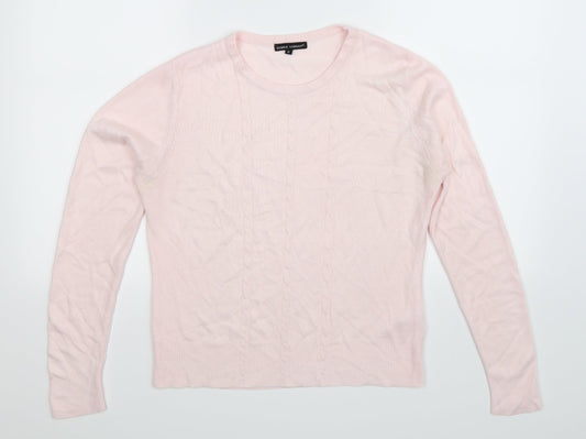 Debbie Morgan Womens Pink  Knit Pullover Jumper Size M