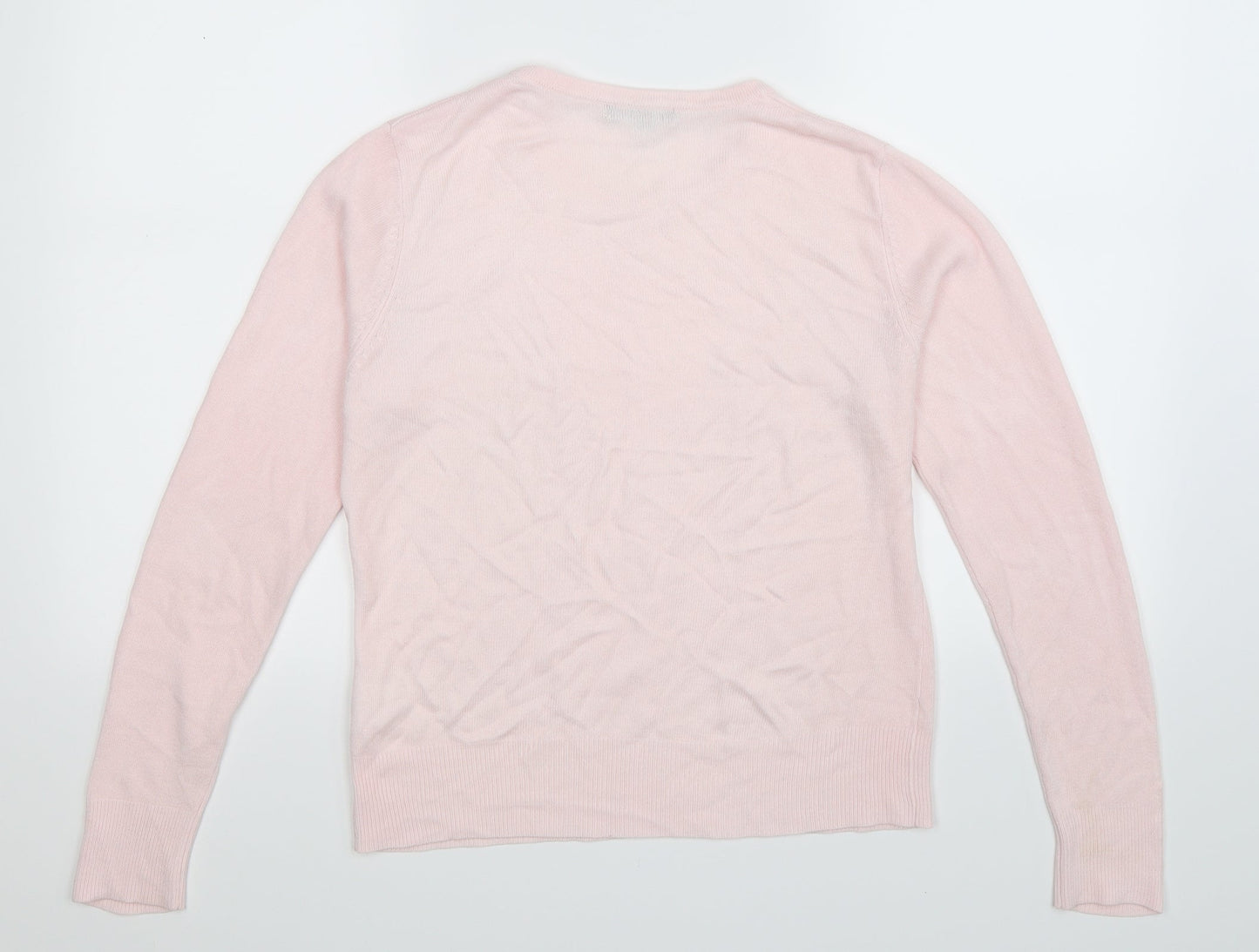 Debbie Morgan Womens Pink  Knit Pullover Jumper Size M