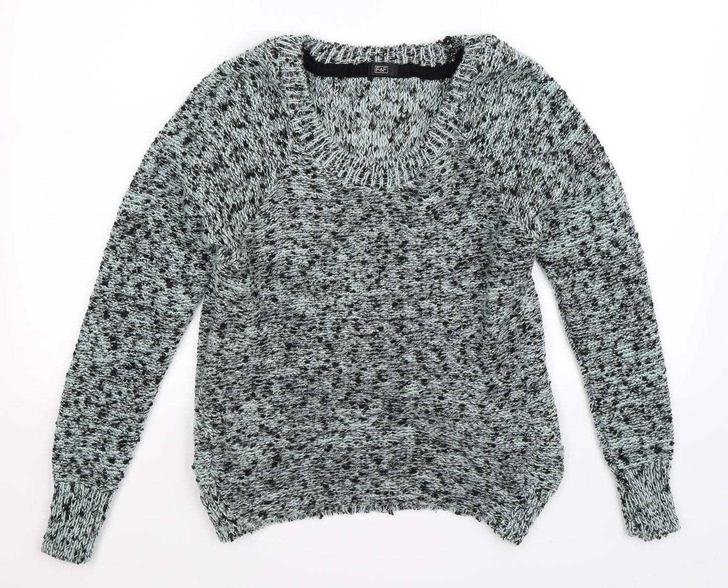 F&F Womens Green  Knit Pullover Jumper Size 6