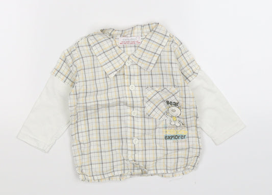 Earlydays Boys Multicoloured Check  Basic Button-Up Size 3-6 Months