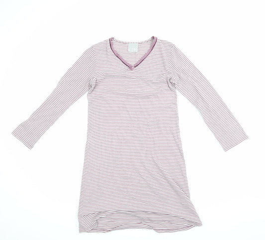 LE CHAT Womens Purple Striped  Top Pyjama Top Size 8