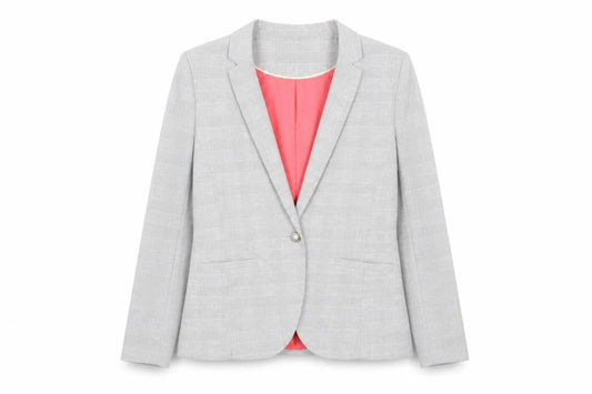 Dorothy Perkins Womens Grey Check  Jacket Blazer Size 10