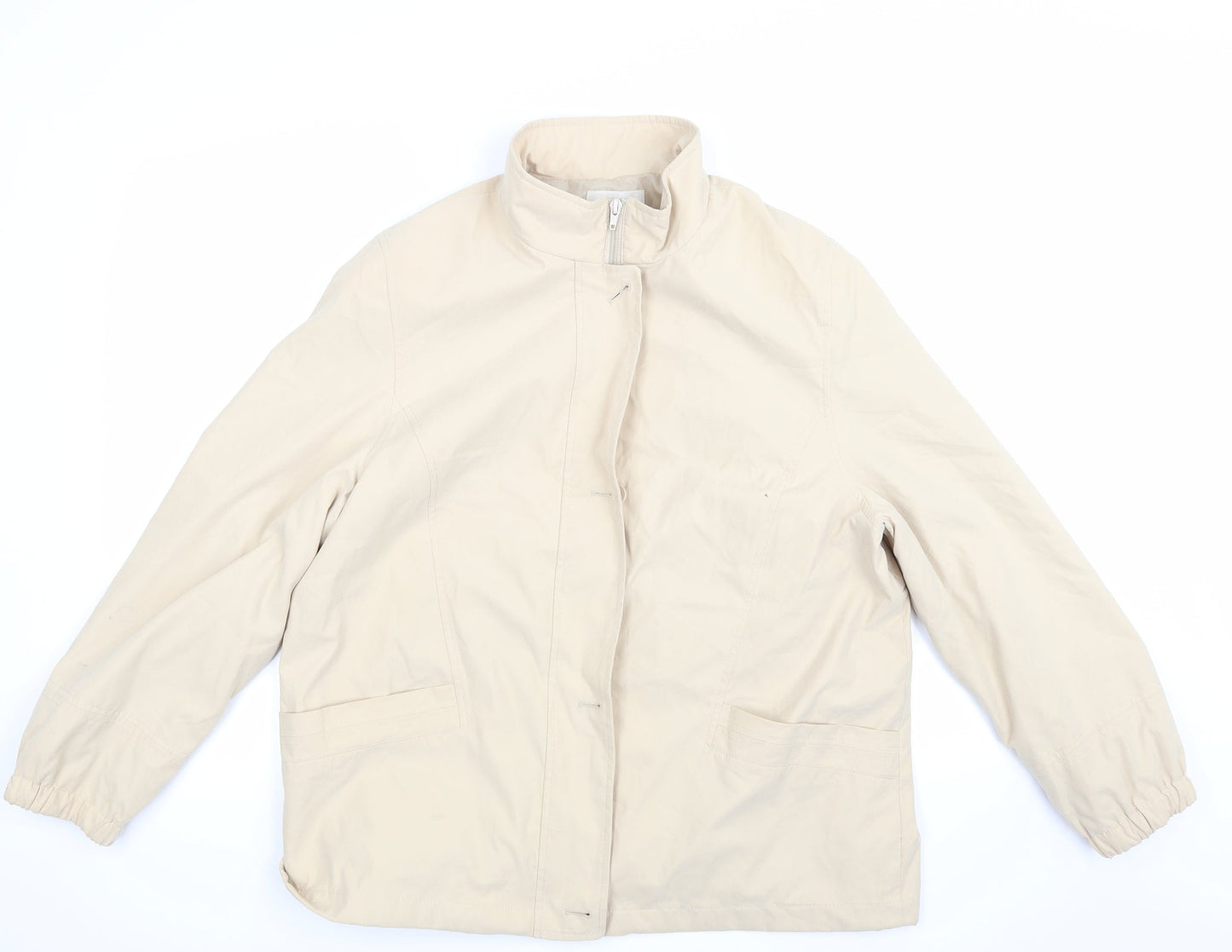 Marks and Spencer Womens Beige   Overcoat Jacket Size 16