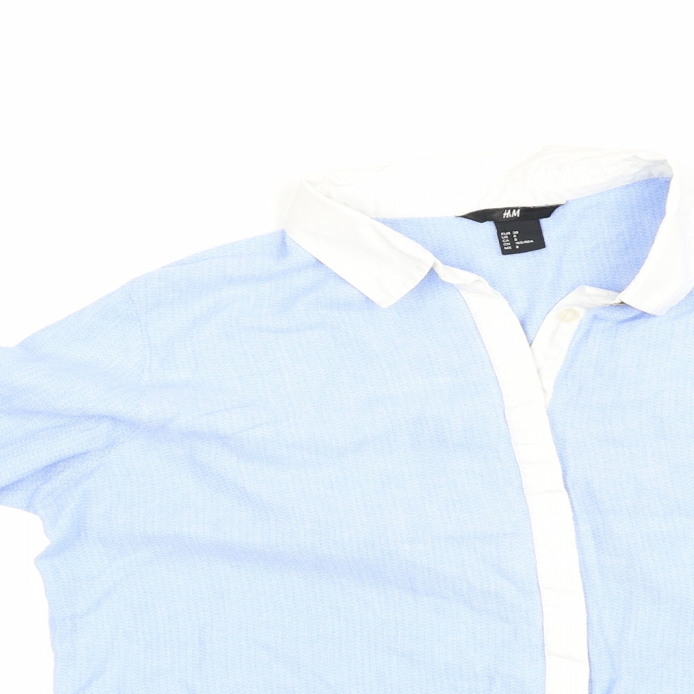 H&M Womens Blue   Basic Button-Up Size 38