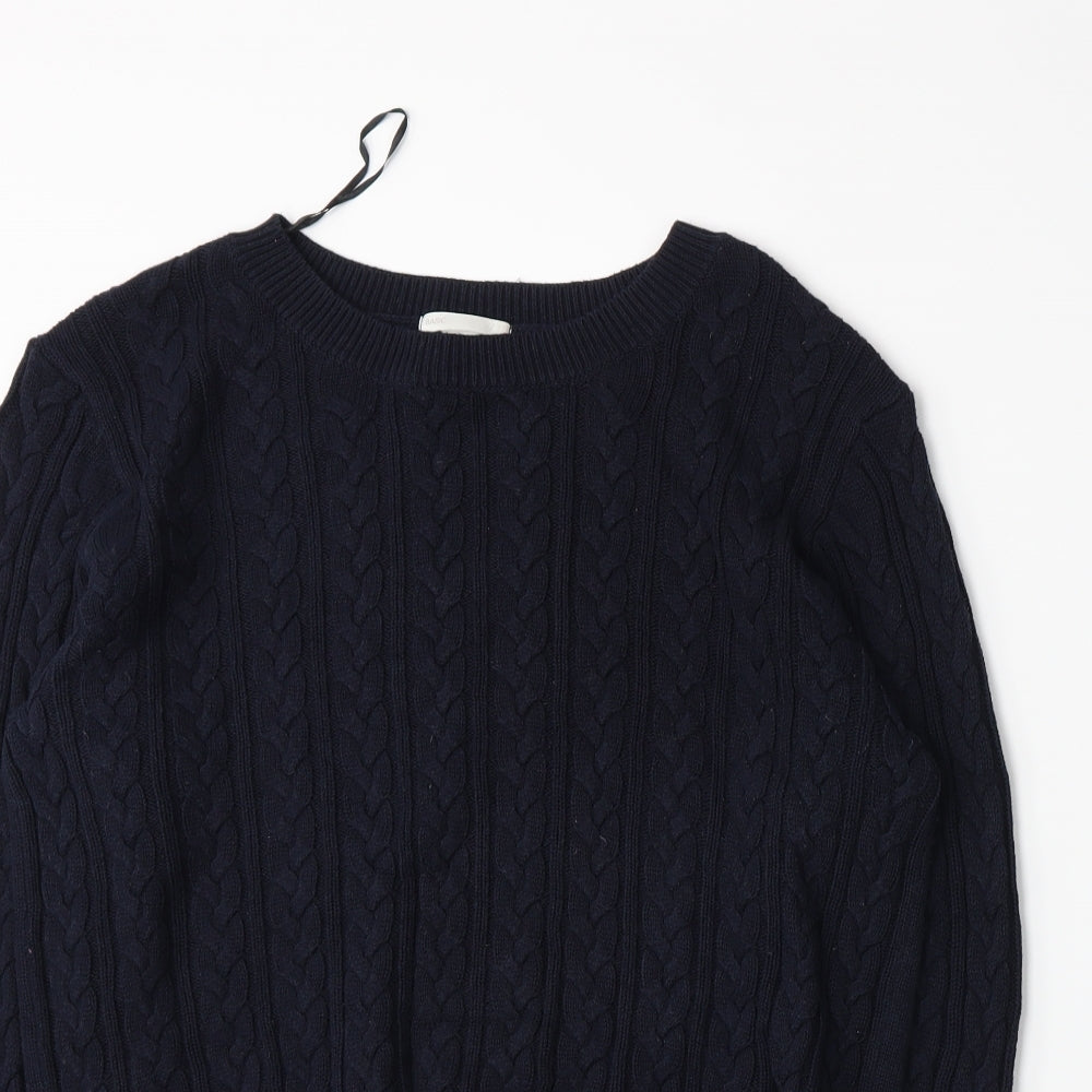 H&M Womens Blue  Knit Pullover Jumper Size L