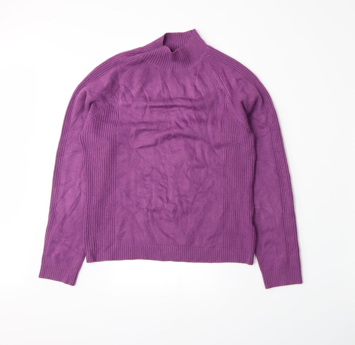 Alexara Womens Purple  Knit Pullover Jumper Size L