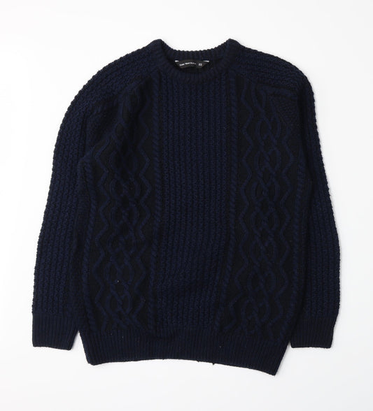 Cedar Wood State Mens Blue  Knit Pullover Jumper Size XS