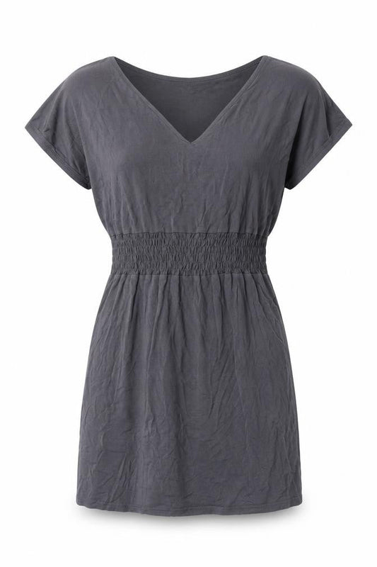Front view of Clockhouse women’s grey a-line, size M