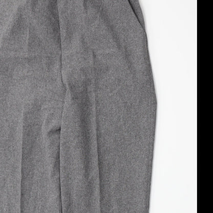 Close-up detail of Emma Collection women’s grey trousers, size UK 20, 26-inch leg