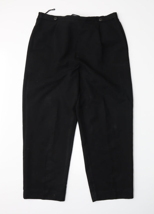 BM Womens Black   Trousers  Size 12 L25 in
