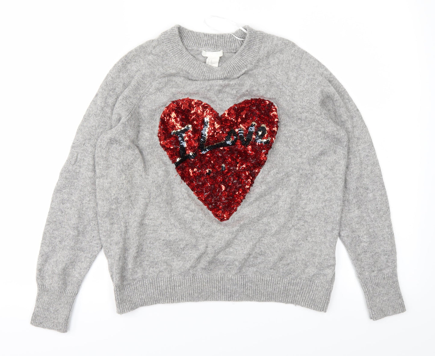 H&M Womens Grey   Pullover Jumper Size XS