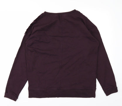 Back view of Next women’s purple jumper, size UK 12