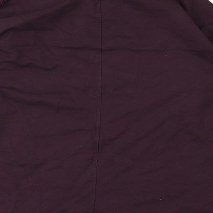 Brand and care label for Next women’s purple jumper, size UK 12