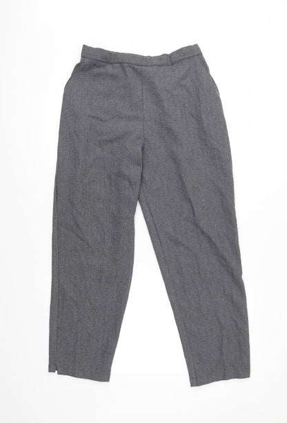 Additional front view of Autonomy women’s grey cropped trousers, size UK 16, 27-inch leg
