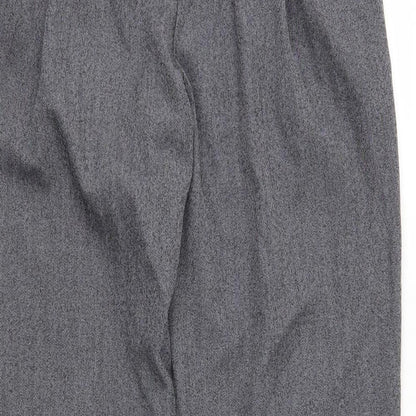 Brand and care label for Autonomy women’s grey cropped trousers, size UK 16, 27-inch leg