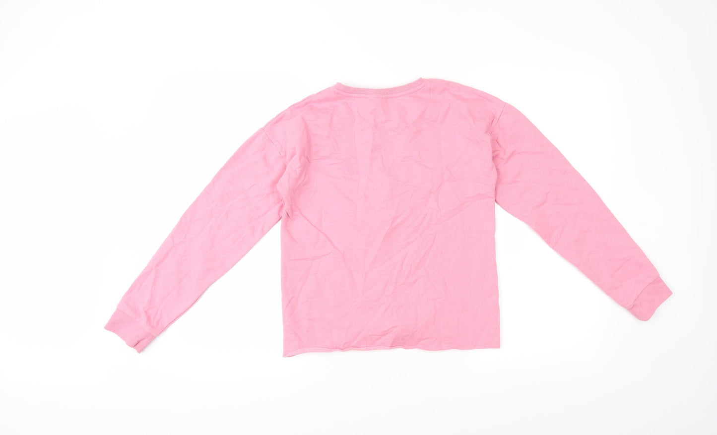 Matalan Girls Pink Houndstooth  Pullover Jumper Size 13 Years
