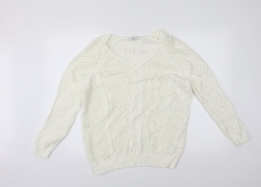 George Womens White   Pullover Jumper Size 14