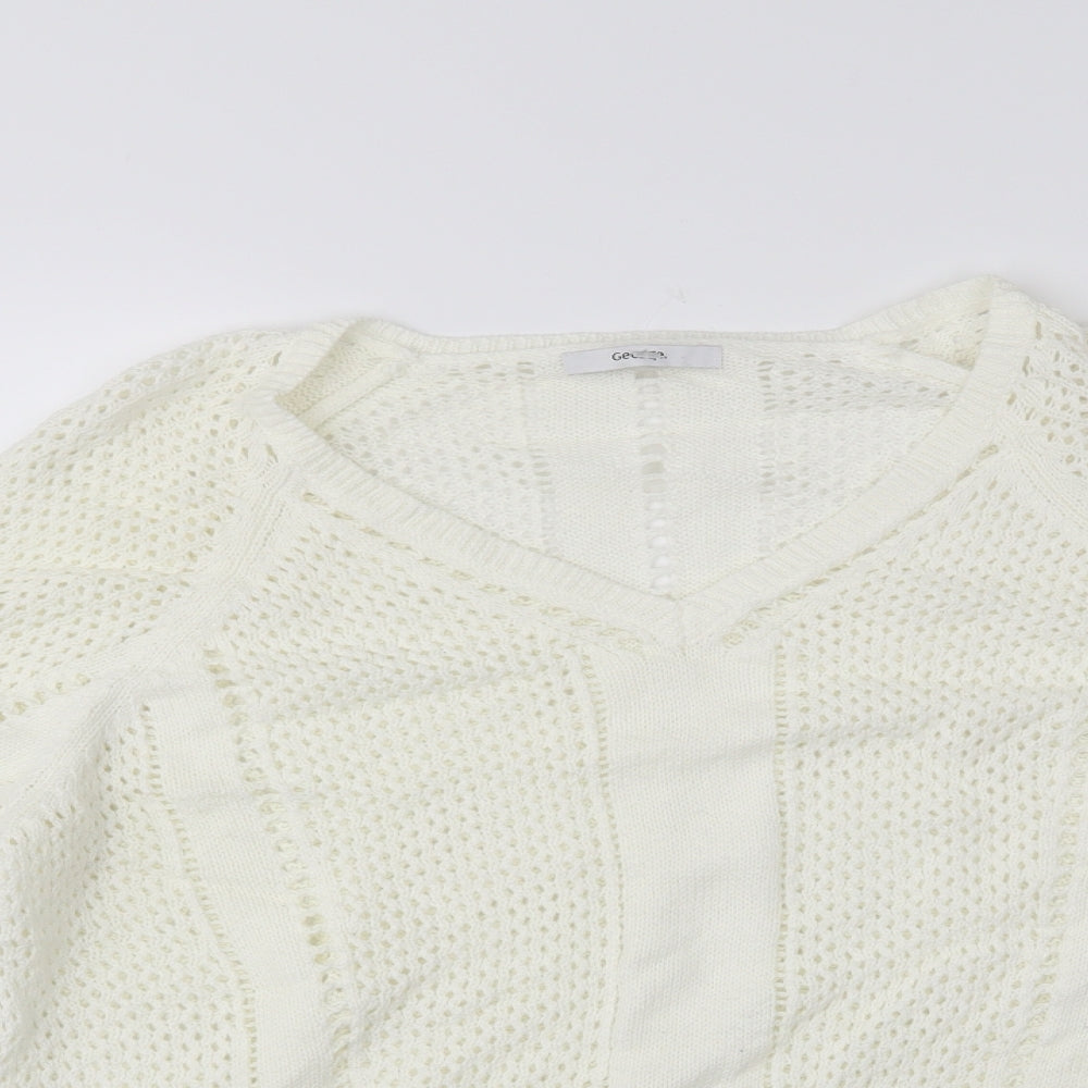 George Womens White   Pullover Jumper Size 14