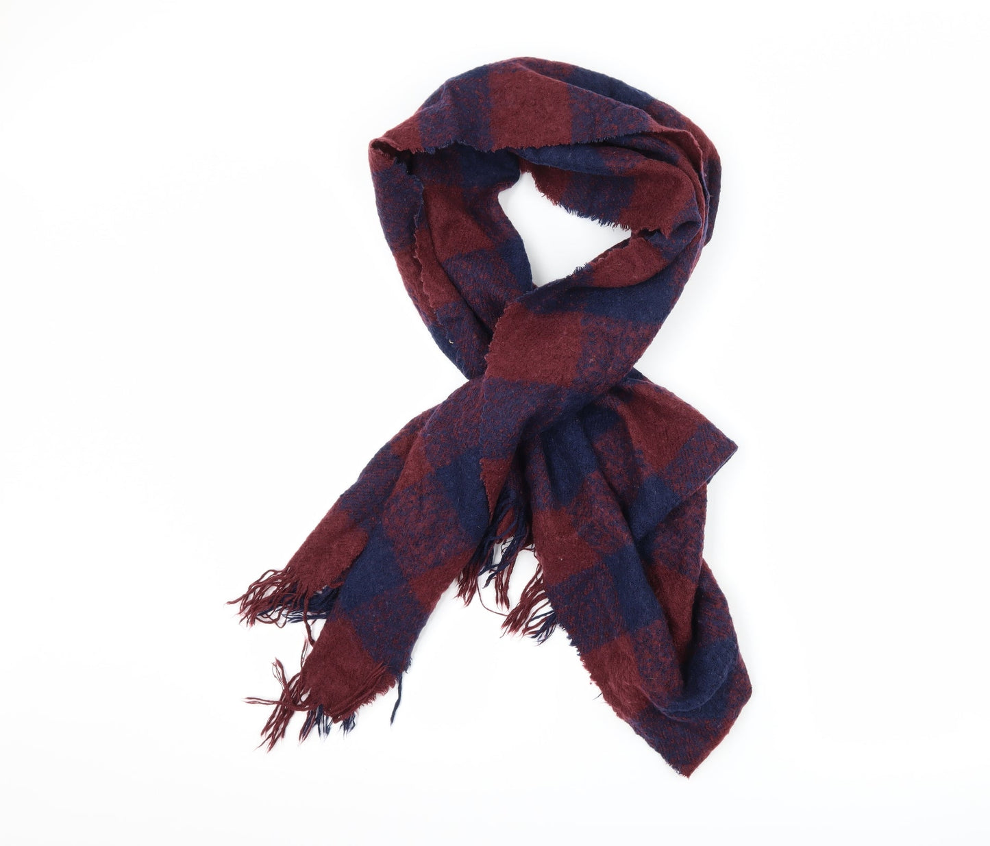 Preworn Womens Purple Check   Scarf