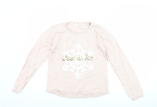 H&M Girls Pink   Pullover Jumper Size 13-14 Years  - Cool as Ice