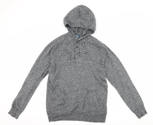 Cambridge Mens Grey   Pullover Hoodie Size M