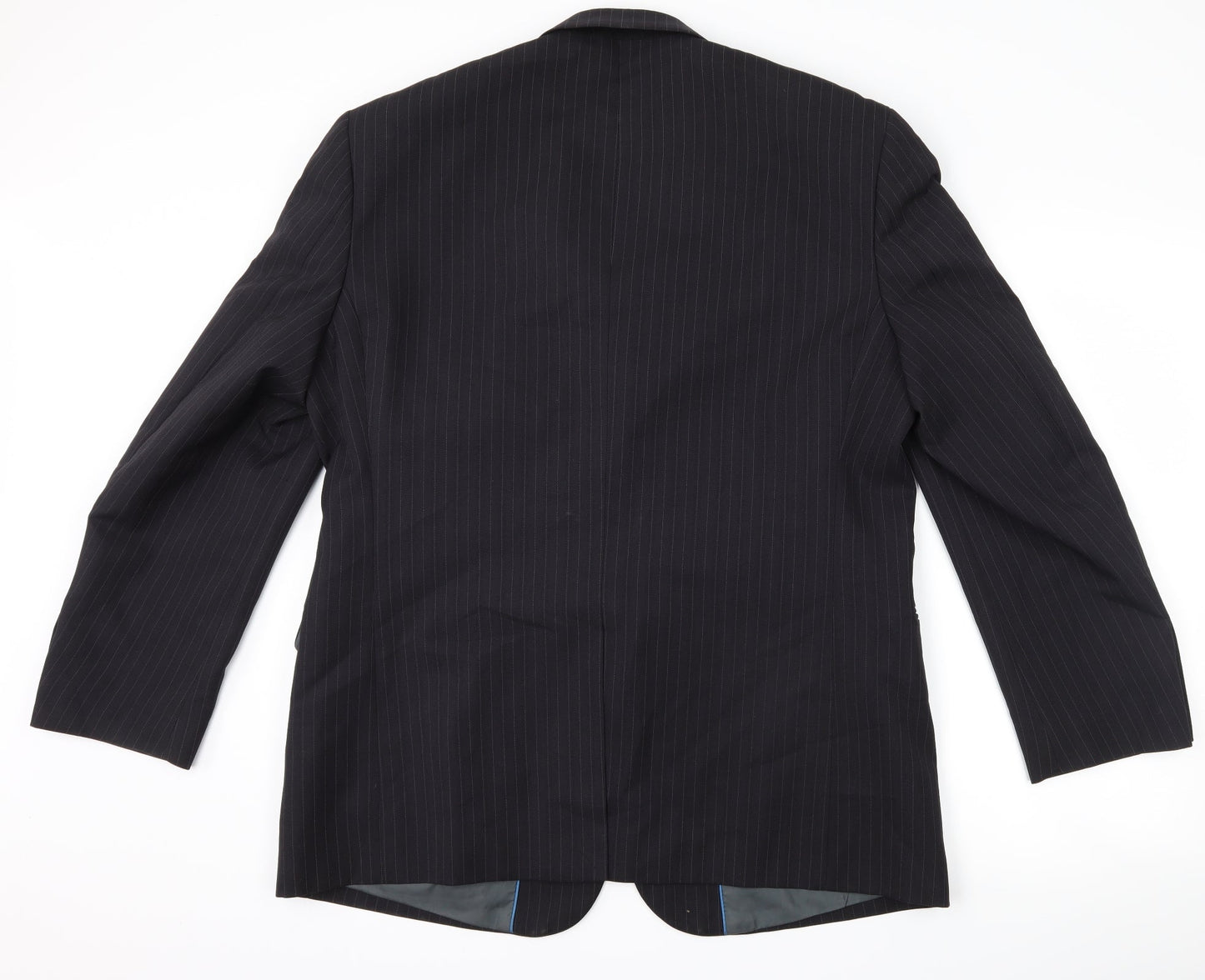 Taylor & Wright Mens Black Striped  Jacket Suit Jacket Size 44