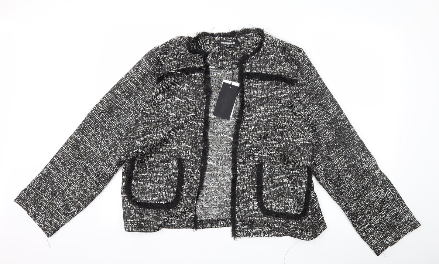 Fashion Union Womens Black   Jacket  Size 16