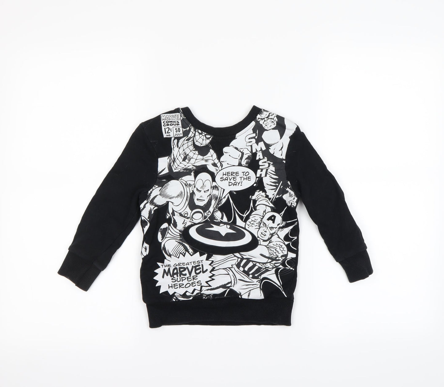 George  Girls Black   Pullover Jumper Size 2-3 Years